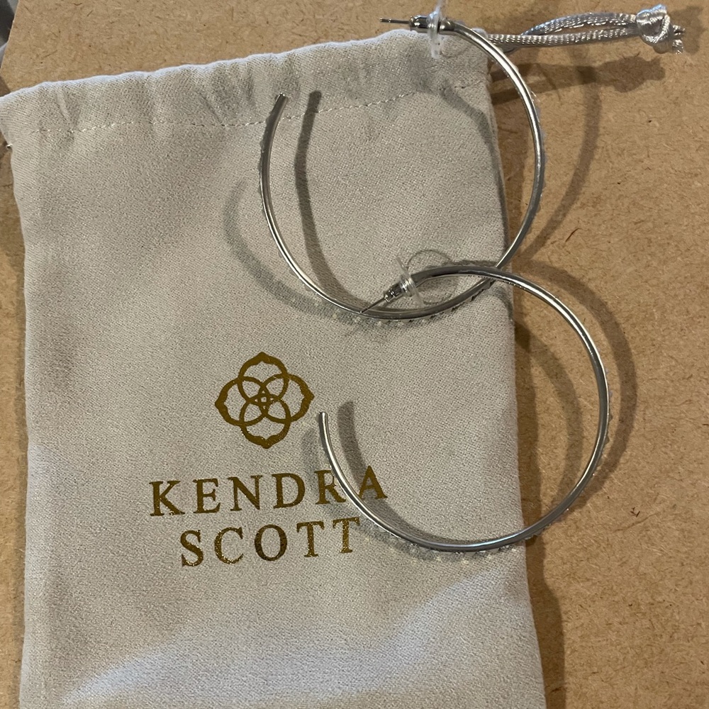 Kendra Scott Val Sil Hoops in Iridescent Crystal